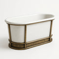 Badewanne mit Messingrahmen Weiß 150x70x60cm