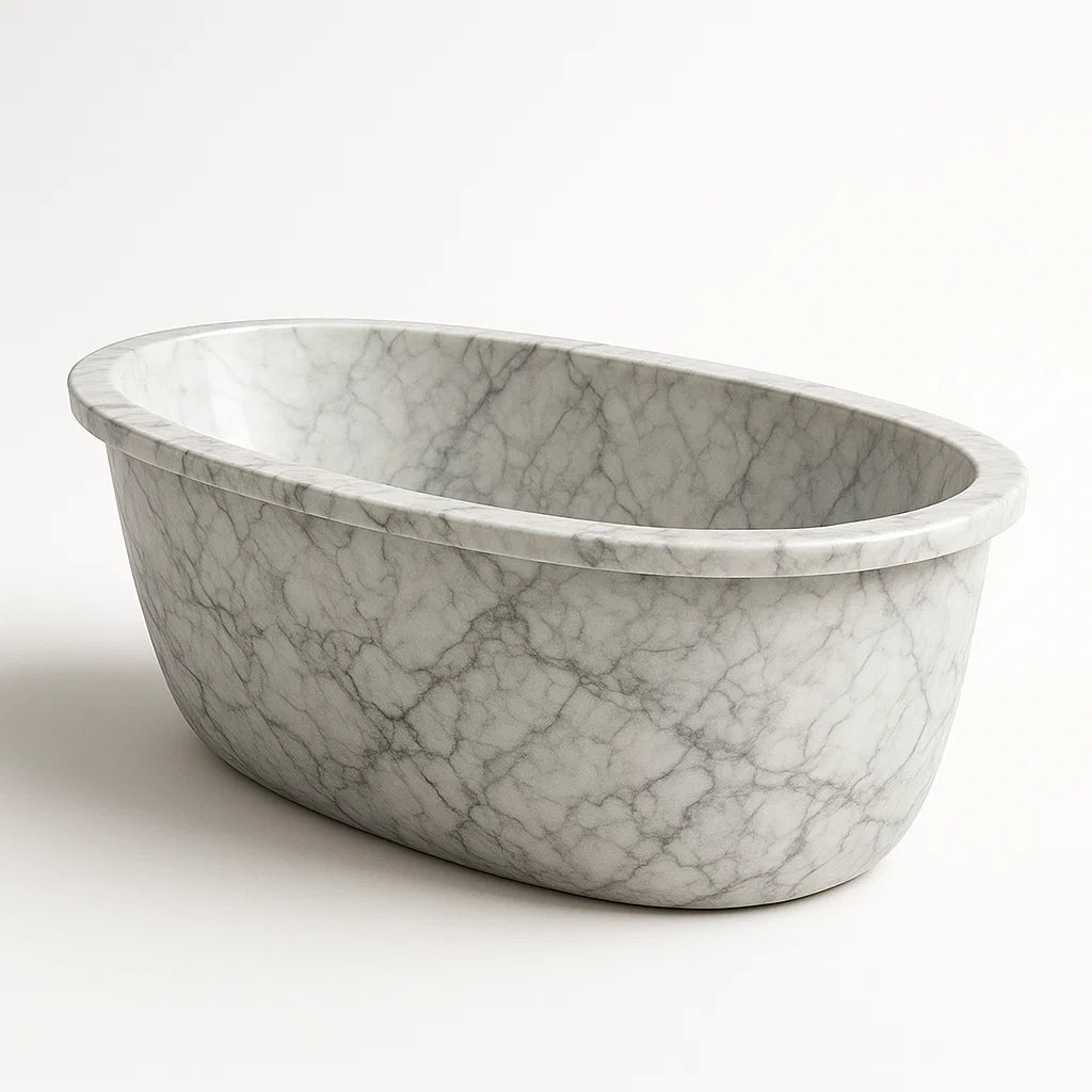 Marmor Badewanne Grau 150 cm