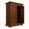 Eiche Kleiderschrank mit Doppeltüren Braun 120x60x210cm