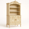 Vitrinenschrank Holz Beige 200 cm Höhe