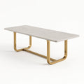 Esstisch mit Marmoroptik und Metallgestell 180x90x75 cm