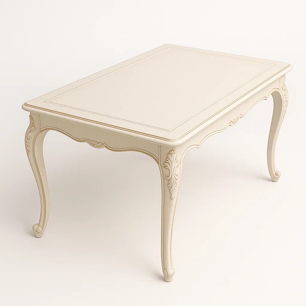 Rechteckiger Esstisch aus Holz Beige 140 cm x 80 cm